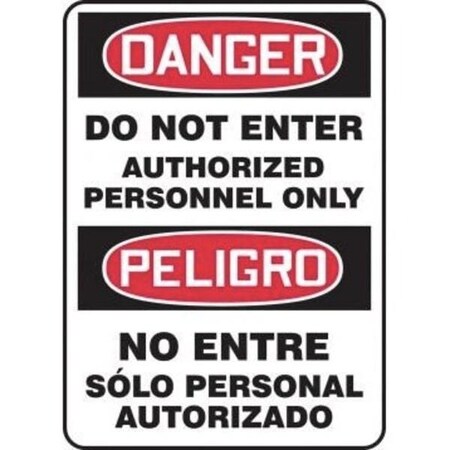Accuform SPANISH BILINGUAL OSHA DANGER SBMADM141VP SBMADM141VP